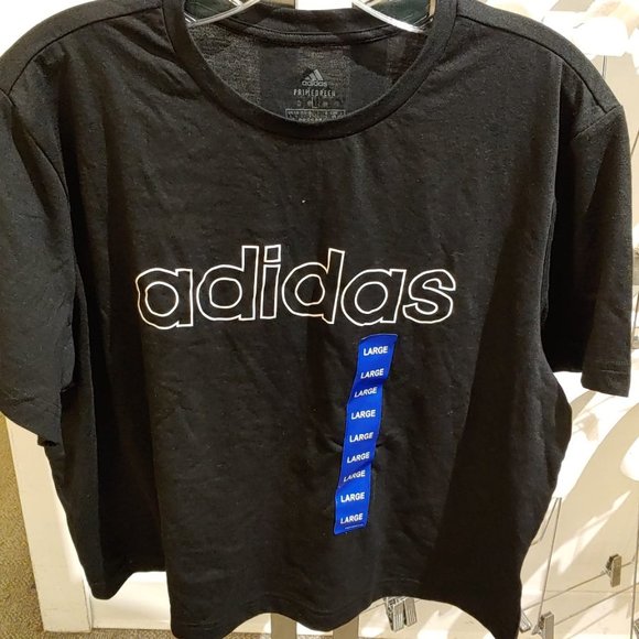 NWT Womens ADIDAS Black White Cropped W LIN SJ CROP T Casual Shirt - Picture 6 of 7